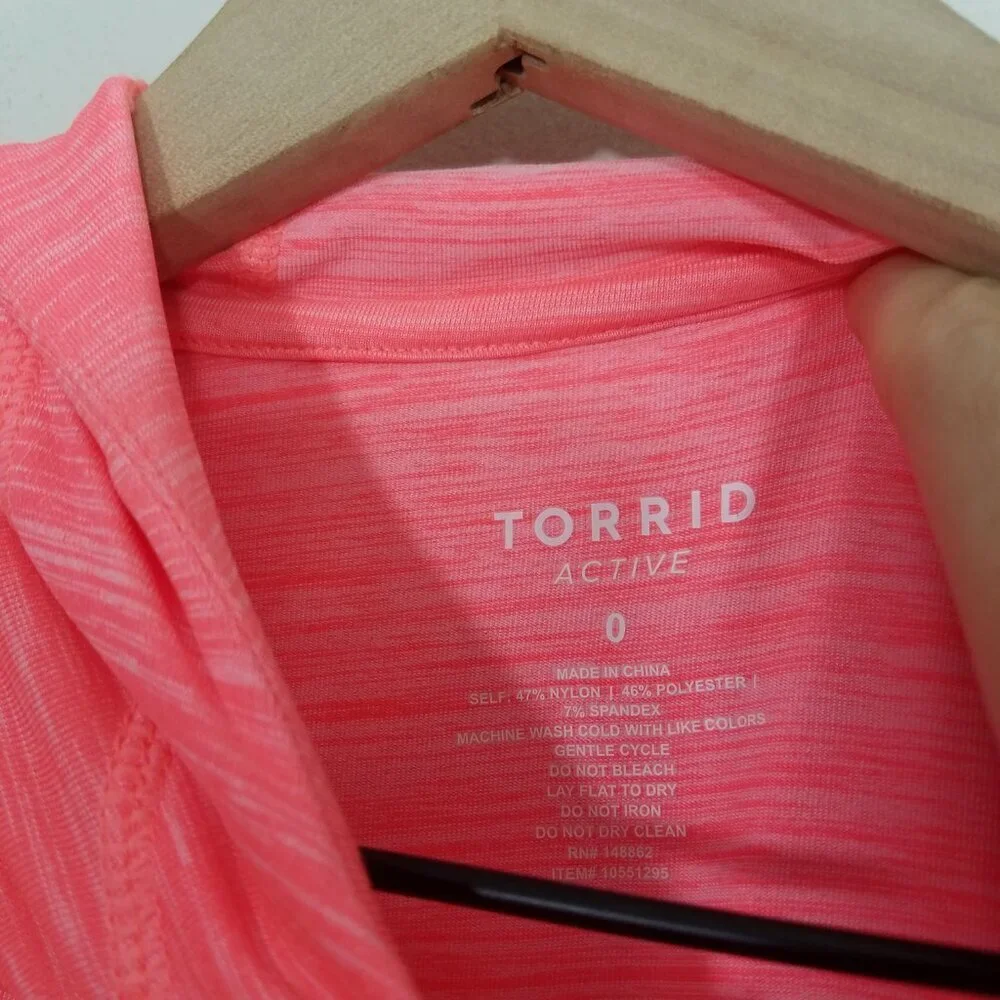 Like New Torrid Active Spacedye Hoodie Zip Up Thumbhole Size 0 - Picture 6 of 7